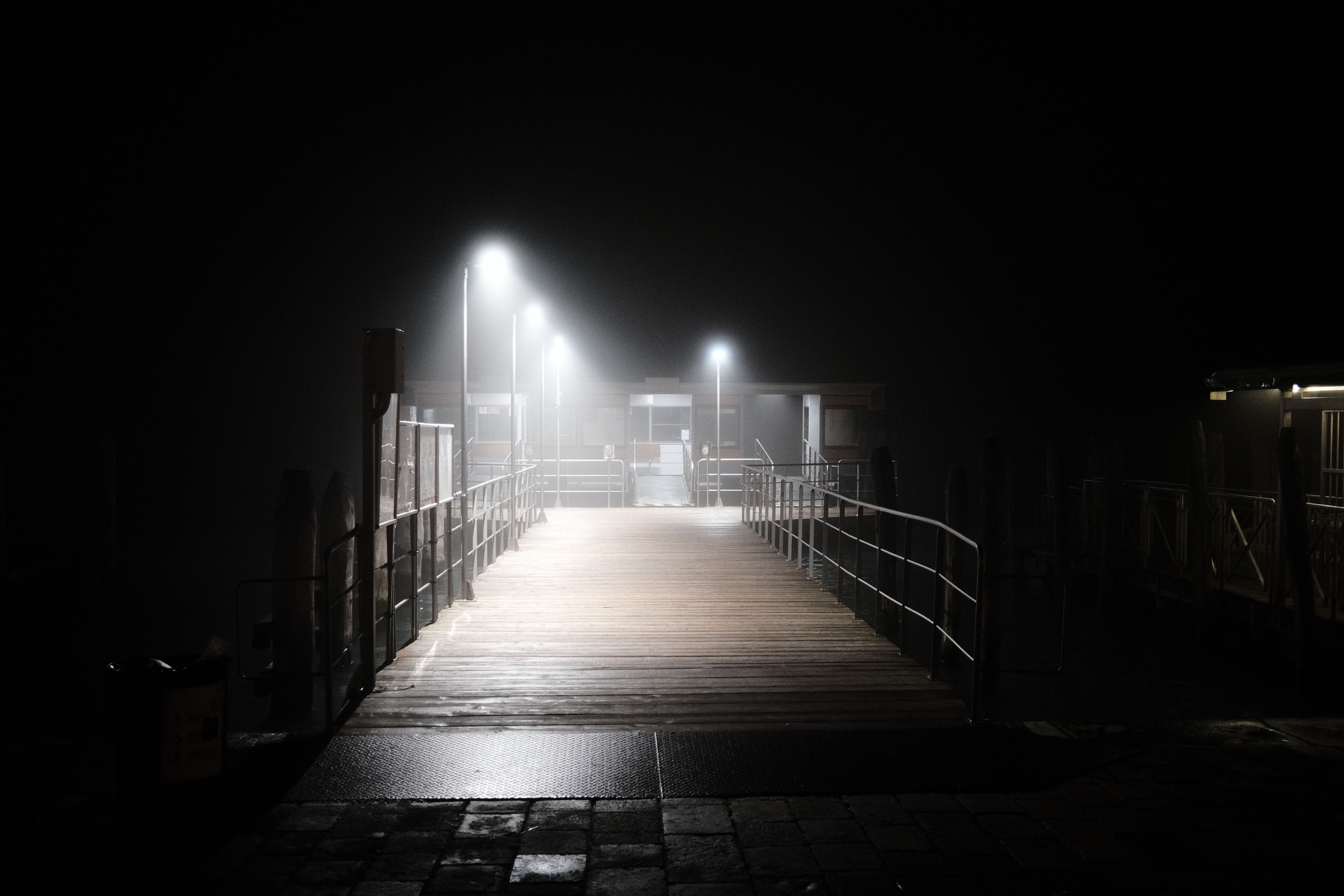 Venice dock by night